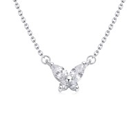 Luminous Butterfly Silver Necklace SPE-5669